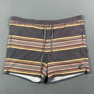Roark Malam BoardShorts Mens‎ XL Elastic Waist Drawstring Trunk Striped